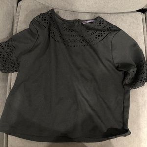 Black colour crop top from Code brand